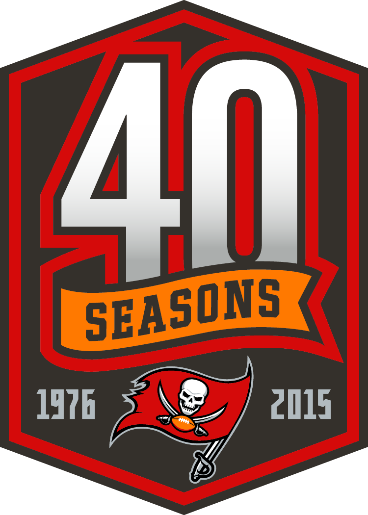 Tampa Bay Buccaneers 2015 Anniversary Logo iron on paper